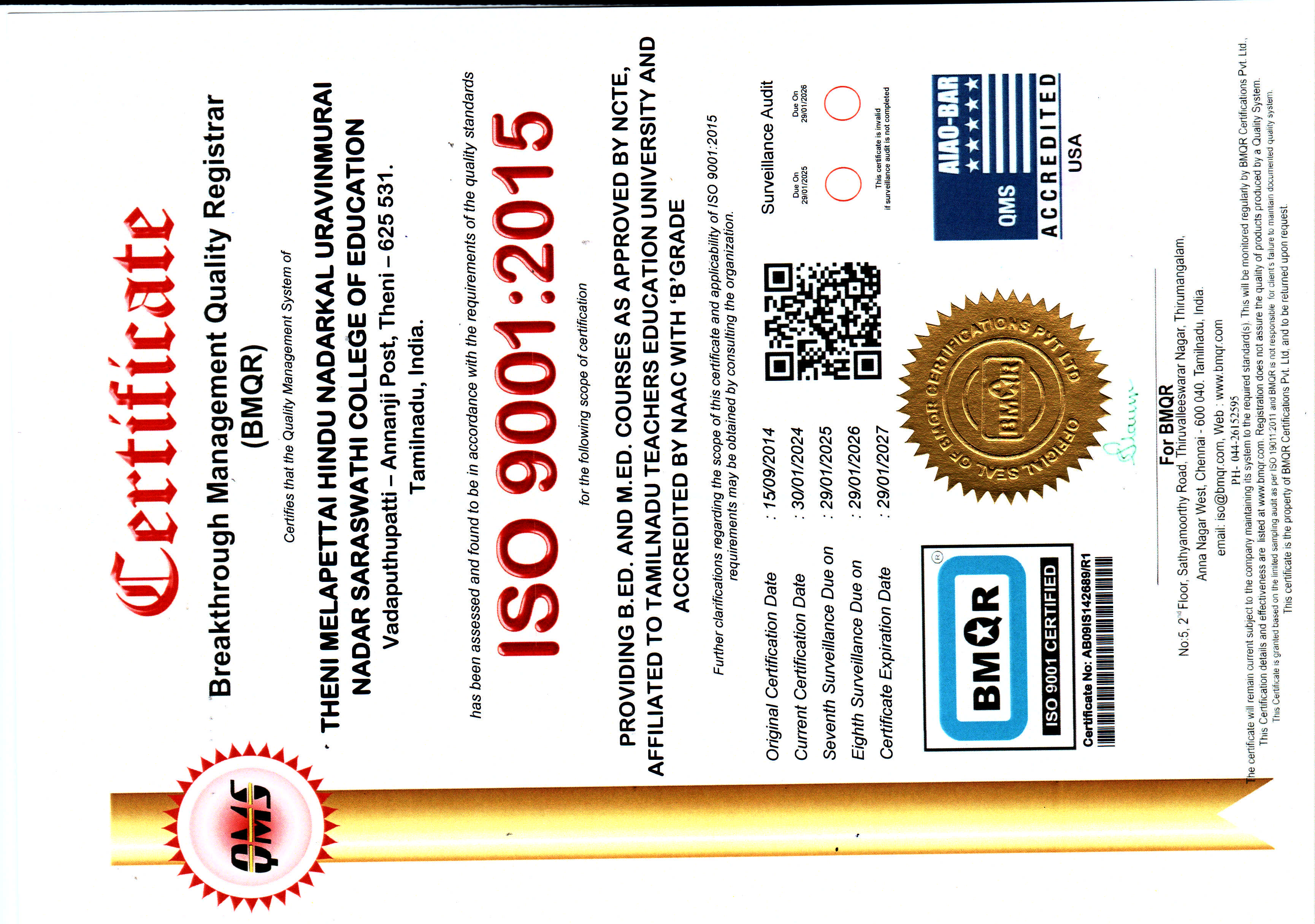 ISO Certificate
